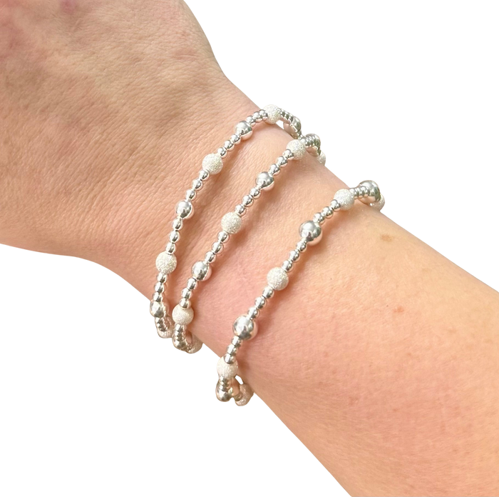 Sterling Silver Beaded Bracelets