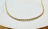 Close-up of 2mm and 3mm gold filled beads on Julia necklace