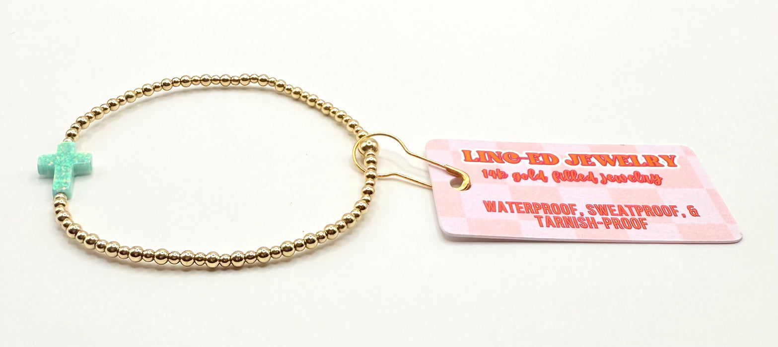 Opal Cross Bracelet