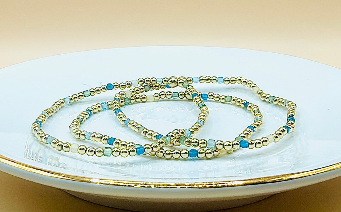 Apatite Cube Bracelet