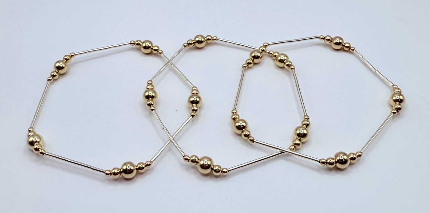 Roxy Mixed Metal Bracelet (SS Bars)