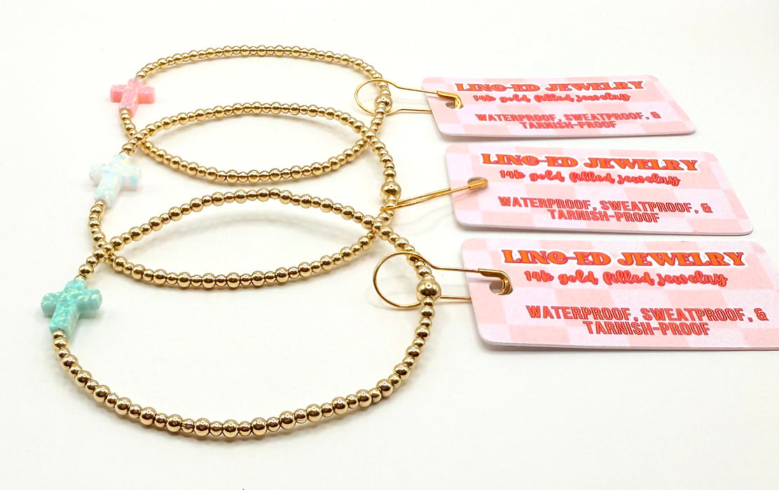 Opal Cross Bracelet
