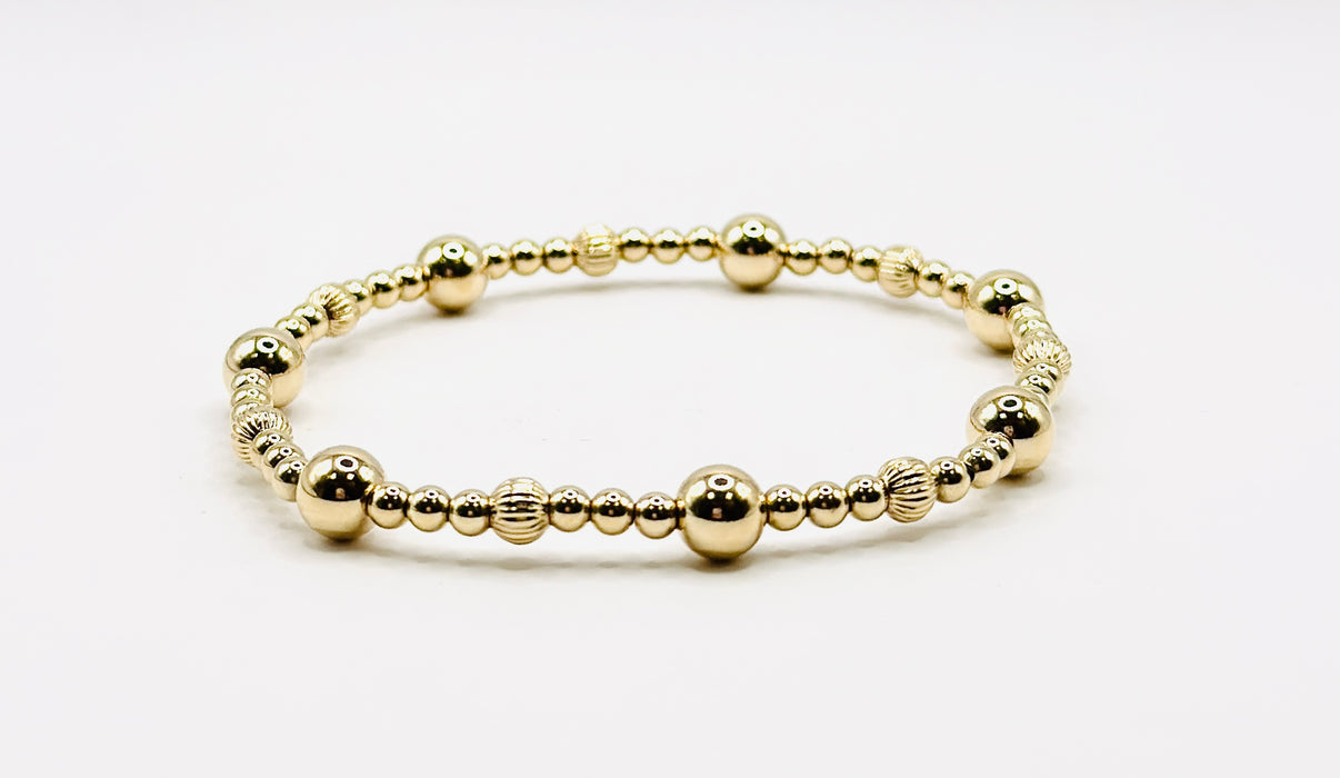 Charlie Gold Filled Corrugated Bracelet