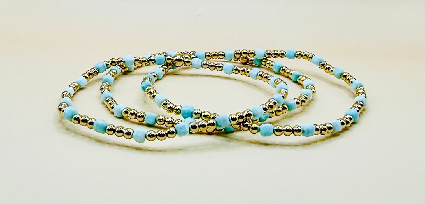 Amazonite Cube Bracelet