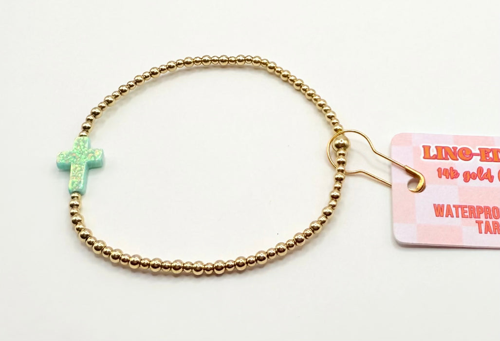 Opal Cross Bracelet