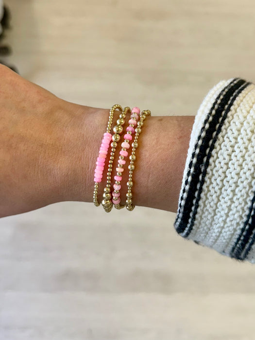 Pink Opal Bracelet Set