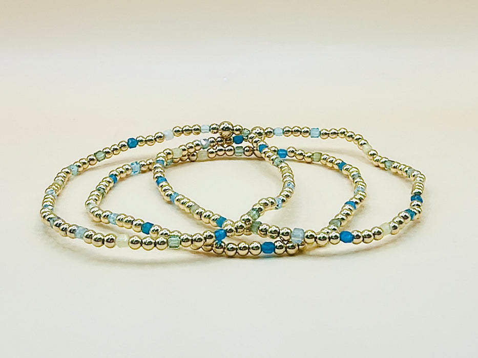 Apatite Cube Bracelet