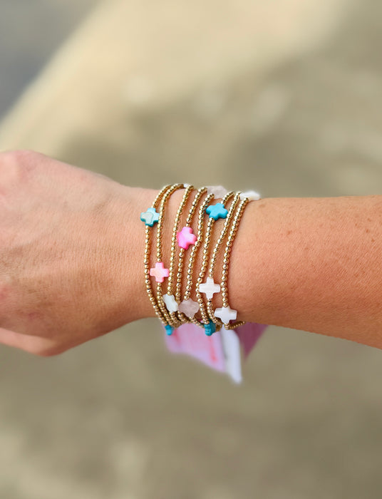 Gold Filled Cross Bracelet