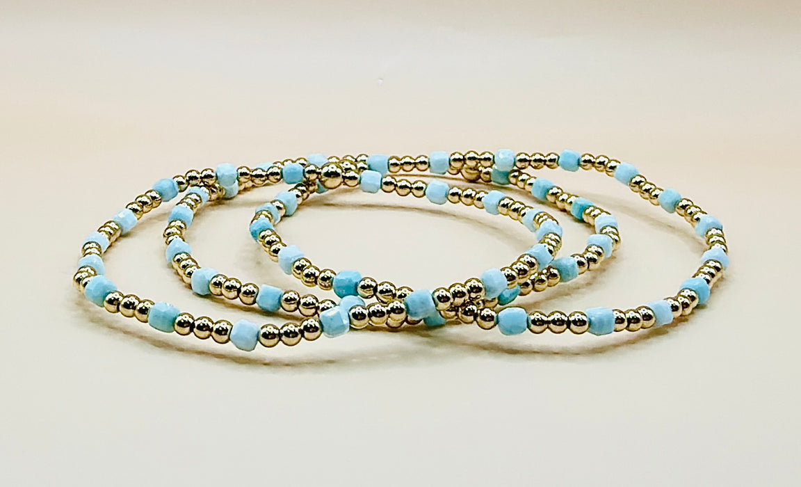 Amazonite Cube Bracelet