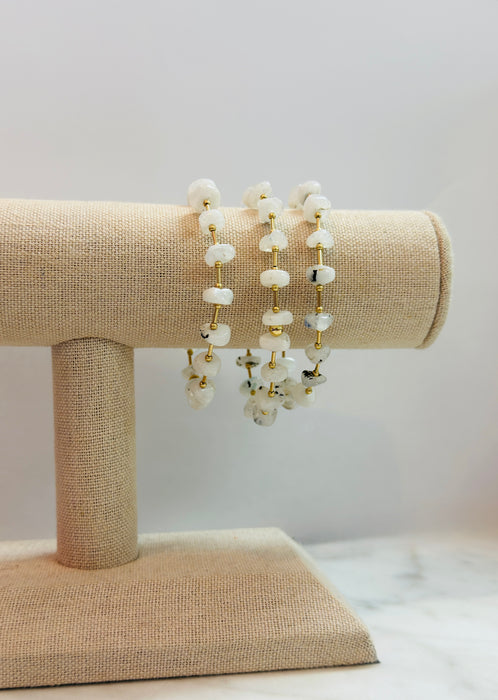 Moonstone Pebbles Bracelet