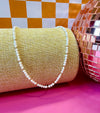 Goldie Pearl Necklace made with freshwater pearls and gold-filled accent beads