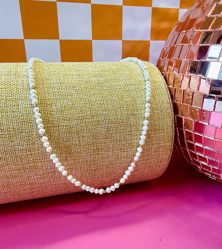 Goldie Pearl Necklace made with freshwater pearls and gold-filled accent beads