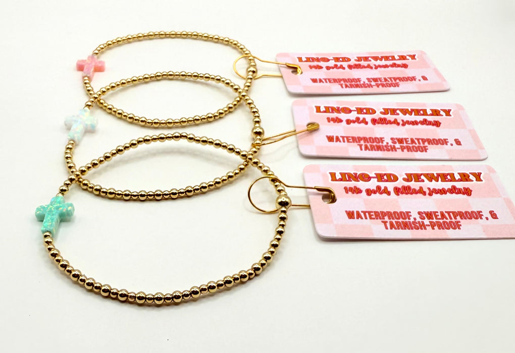 Opal Cross Bracelet