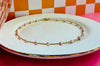 Gold filled beaded necklace with lavender freshwater pearls and magnetic clasp