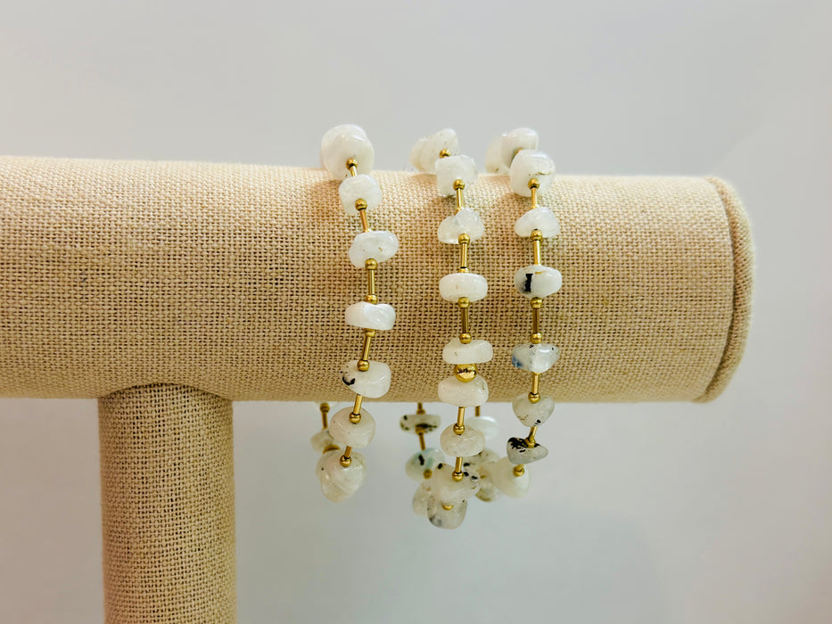 Moonstone Pebbles Bracelet