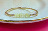 Stevie Prehnite bracelet with 14k gold-filled beads featuring pale green gemstone accents