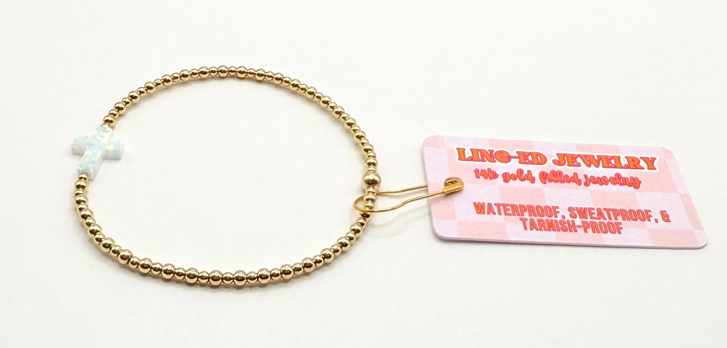 Opal Cross Bracelet