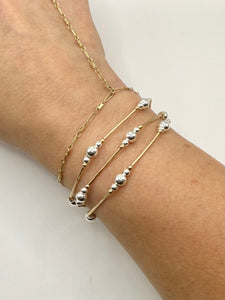 Roxy Mixed Metal Bracelet (GF Bars)