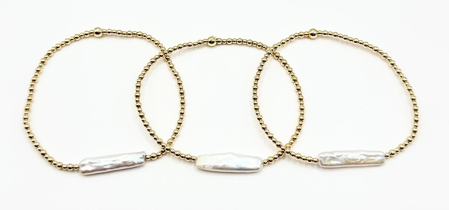 Freshwater Pearl Bar Bracelet