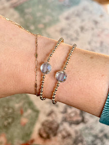 Labradorite Coin Bracelet