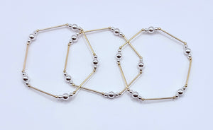 Roxy Mixed Metal Bracelet (GF Bars)