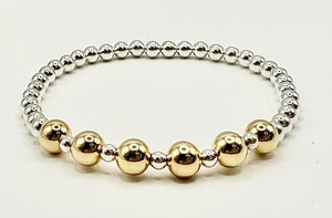 Dahlia Mixed Metal Bracelet