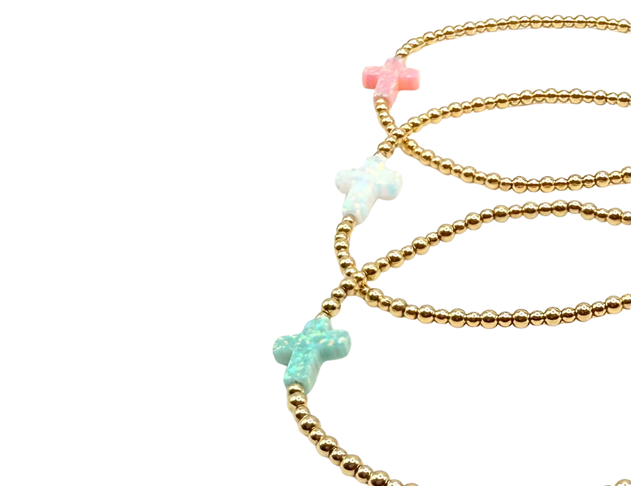 Opal Cross Bracelet